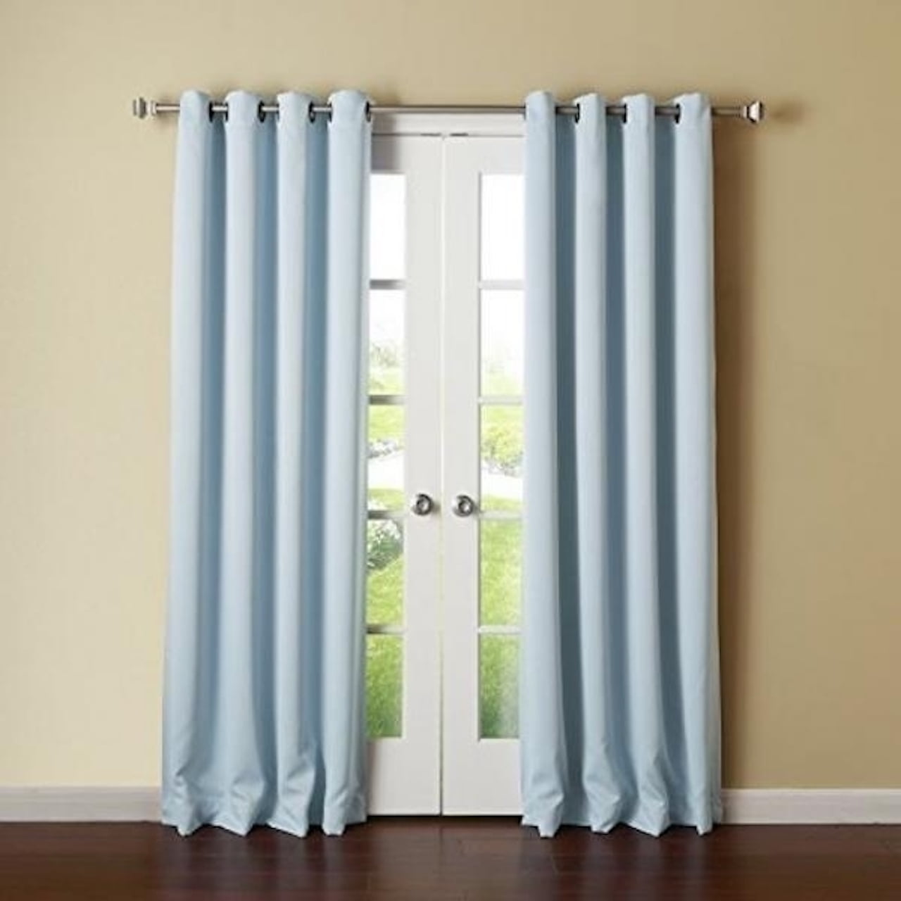 Bhf Thermal Blackout Curtains Back Tab Sky Blue 120 Inch L