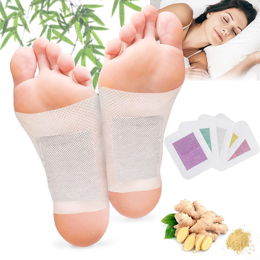 OrientLeaf 30 Pcs Detox Foot Pads, Professional Ginger Foot Pads, the Combination of Pure Natural Bamboo Vinegar and Ginger Ingredients can Clean the Feet and Body for Better Sleep