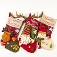 thumbnail image 2 of Medias navideñas grandes de Navidad Papá Noel muñeco de nieve bolsa de regalo decorativa tridimensional bolsa de regalo, 2 of 5