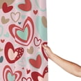 thumbnail image 6 of DouZhe Multicolored Hearts Pink Pattern Shower Curtain, Waterproof Bath Curtains for Bathroom Decorations, 72 x 72 inches, 6 of 7