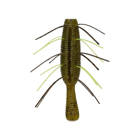 Yamamoto Fuzzy Nuki 2.5 Worm Green Pumpkin/Black Flake/Chartreuse Skirt