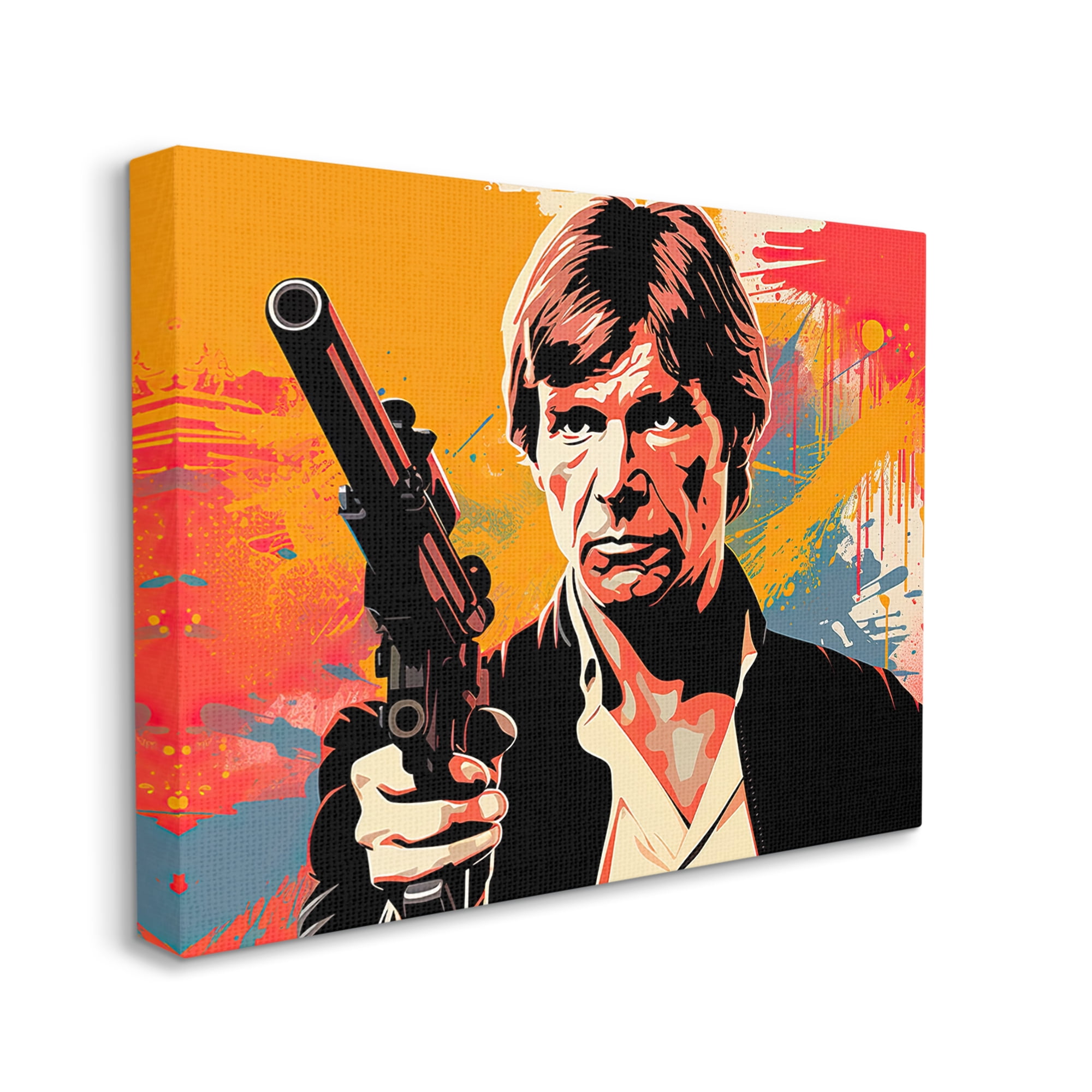 Stupell Industries Modern Paint Splash Sci-Fi Fairy Tales & Fantasy Painting Gallery Wrapped Canvas Art Print Wall Art, 30 x 24