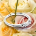 thumbnail image 2 of Classic Minimalist 1.00 Carat Baguette Morganite And Diamond Moissanite Engagement Ring, Split shank Wedding Ring in 925 Sterling Silver With 18k White Gold Plating, Promise Ring, Anniversary Ring, 2 of 3