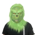 thumbnail image 2 of Gorro de Grinch, ladrón navideño, monstruo de pelo verde, máscara de Grinch, disfraz navideño de Grinch, película de cosplay, 2 of 5