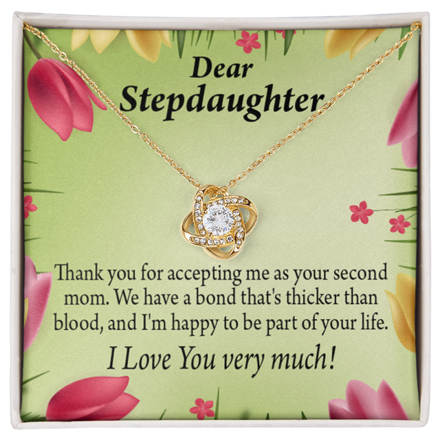 Pour Belle-Fille Plus Épais Que le Sang Infini Noeud Collier Message Carte