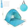 thumbnail image 5 of 2-3 Person Pop up Beach Tent, iMountek Sun Shelter, Portable Waterproof Fishing Camping Tent with Carry Bag, Green, 5 of 7