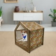 thumbnail image 3 of Autumn Pet House, Fall Season Colors with Flowers and Leaves Hand Drawn Doodle Nature Illustration, Outdoor & Indoor Portable Dog Kennel with Pillow and Cover, 5 Sizes, Multicolor, by Ambesonne, 3 of 5