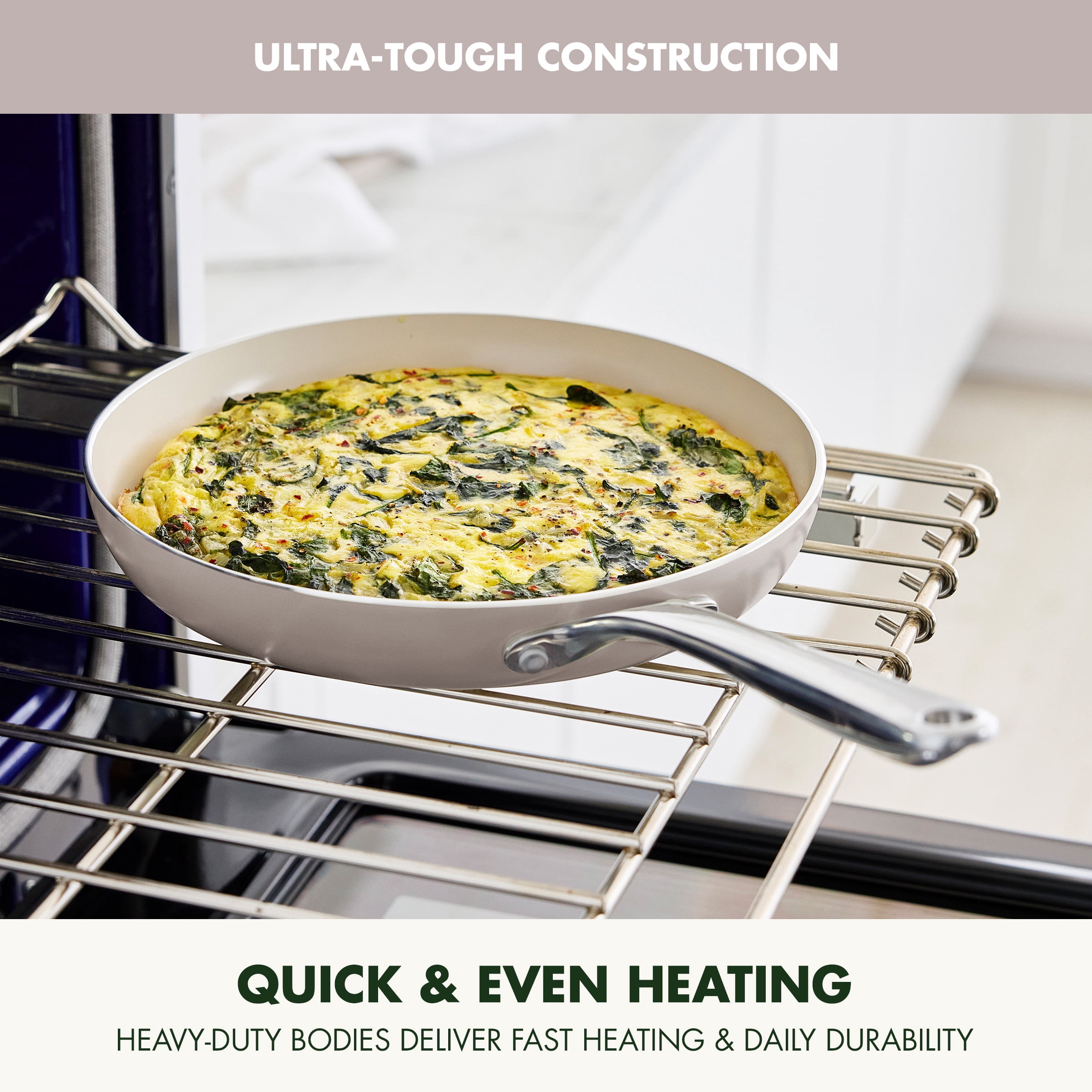 GreenPan Balance 10-Piece Ceramic Nonstick Cookware – Toxin-Free, Dishwasher & Oven Safe, Taupe