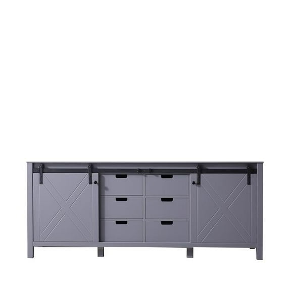 80 in. Marsyas Vanity with Cabinet, Dark Grey