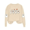 thumbnail image 4 of Ailaofu Halloween Cute Sweatshirt For Women Long Sleeve Pullover Graphic Basic Tops Casual Fall Fashion Sweatshirts, 4 of 7