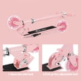 thumbnail image 4 of Foldable Kick Scooter LED Wheels Adjustable T-bar 2 Wheel Scooter for Boys Girls,Pink, 4 of 6