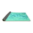 thumbnail image 2 of Ahgly Company Indoor Rectangle Abstract Turquoise Blue Contemporary Area Rugs, 8' x 10', 2 of 4