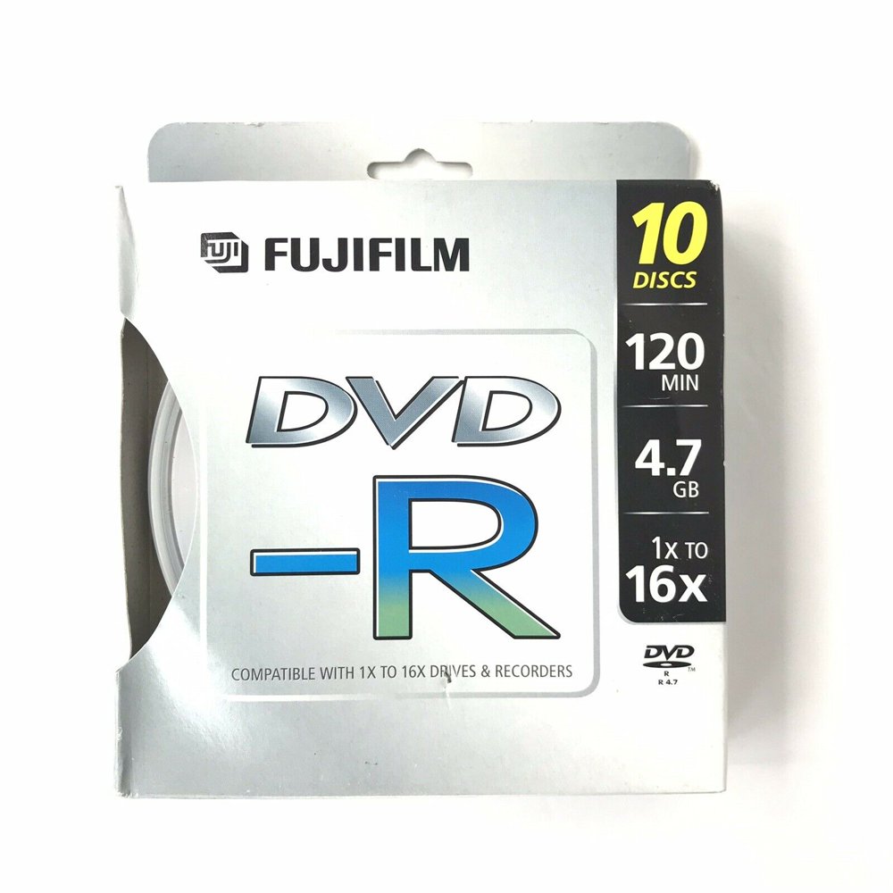FUJIFILM DVDR Media 10 Discs 120Min 4.7 GB 16x