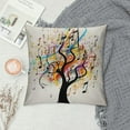 thumbnail image 2 of JEUXUS  Tree Square Pillow Cushion Cover,Abstract Music Notes Tree  Cushion Covers Home Decorative Throw Pillowcases, 2 of 5