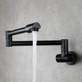 thumbnail image 1 of Wall-Mounted Mixer Tap with Multi-Function Cold Water Sprayer for Sink - Black 360° Rotating Kitchen Faucet, 1 of 5