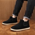 thumbnail image 4 of Men's Casual On Velvet Lined Winter Footwear Warm Comfortable Non Flat Sole Lightweight Walking Shoes for Dad, 4 of 9