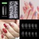 thumbnail image 2 of 2500 puntas de uñas de gel falsas transparentes, cubierta completa, uñas postizas acrílicas cortas para extensión de uñas, salón de uñas DIY para el hogar, cinco formas, 2 of 5