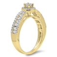 thumbnail image 3 of 0.80 Carat (ctw) 18K Yellow Gold Round Cut Diamond Ladies Bridal Vintage Halo Style Engagement Ring 3/4 CT, 3 of 4
