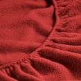 thumbnail image 3 of Bare Home Fleece Sheet Set, Warm Plush Polar Fleece, Pill Resistant, Twin XL, Red, 3 of 6
