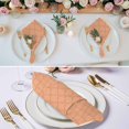 thumbnail image 2 of Orange Plaid Cloth Napkins, Modern Farmhouse Simple Abstract Stripes Washable and Reusable Dinner Napkins Set of 6, Table Napkin for Kitchen Party Birthday Wedding Hotel Housewarming 20"x20", 2 of 8