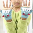 thumbnail image 4 of Injueey Navidad Niños Invierno Mitones Guantes de punto Grueso Protección contra el frío Manopla Regalos para niños Niñas Kits de decoración para fiestas Verde pálido, 4 of 6