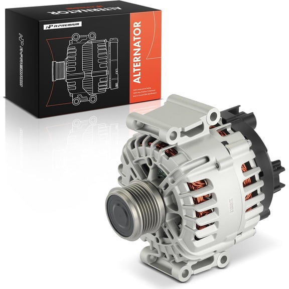 A-Premium Alternator Compatible with Audi Q3 2015 2016 2017 2018 2.0L, 14V 140A 6-Groove Clutch Pulley Clockwise