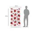 thumbnail image 5 of Cobija Manta Frazada Juana Gallo Diseño de Fresas Blanco Ultra Suave y Ligera, 5 of 5