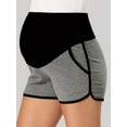 thumbnail image 2 of Women'S Maternity Shorts over Belly Pregnancy Lounge Workout Running Pajama Sleep Shorts with Pockets Grey M, 2 of 5