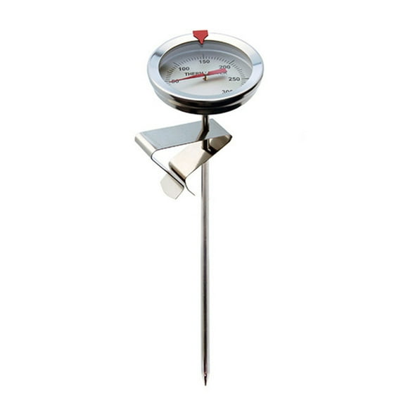 Thermometer with Pot Clip - Deep Fry Oil Thermometer for Frying - Cooking Thermometer for Frying Oil Candle Making Hot Oil Deep Fryer Thermometer Side of Pot Thermomete