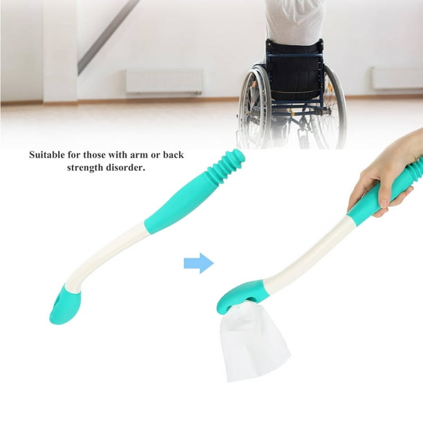 WALFRONT Long Handle Reach Comfort Bottom Wiper Holder Toilet Paper Tissue Grip Self Wipe Aid