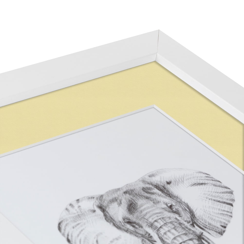 ArtToFrames 22x28 Matted Picture Frame with 18x24 Single Mat Photo Opening Framed in 1.25 Satin White Frame and 2 Buttercup Mat (FWM-3966-22x28)