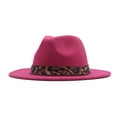 thumbnail image 2 of Womens Western Cowboy Hats AURORADY Women Men Bucket Hat Cap Leopard Western Wide Brim Solid Hats, Hot Pink One Size Cowboy, 2 of 6