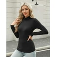 thumbnail image 4 of Zeagoo Women's Turtleneck Long Sleeve Tops Lightweight Base Layer T-Shirts Solid Slim Fit Thermal Top, 4 of 5