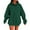 Green, variant on Dealovy Casual Hoodies for Women Winter Loose Fitting Mid-Length Long Sleeve Hooded Neck Sweatshirt with Pocket
