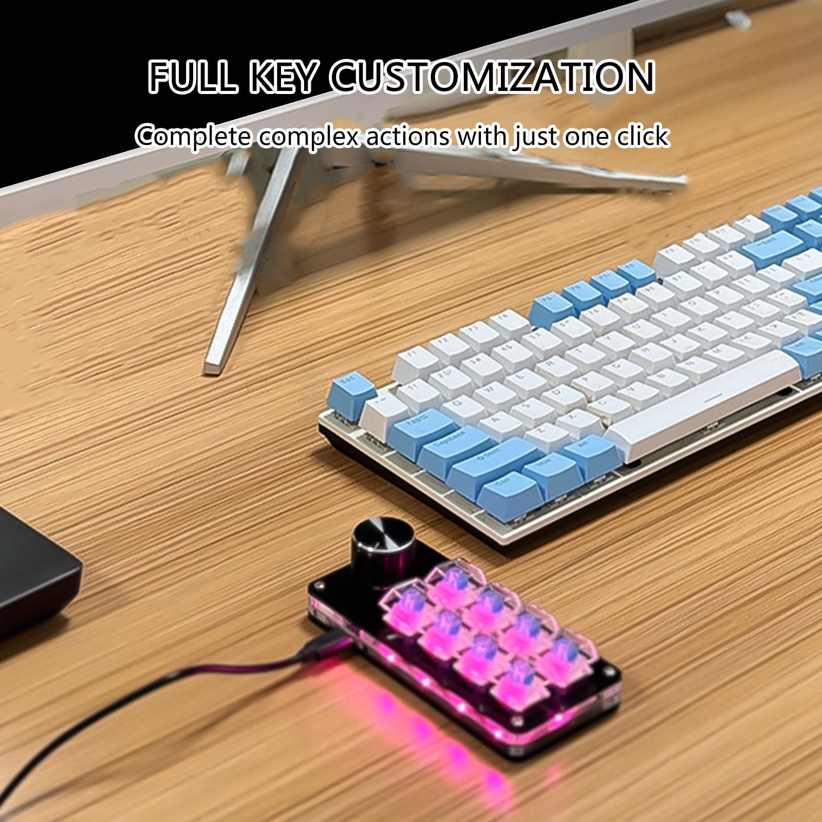 Advanced Programmable Keyboards Mechanical Gaming Keypad,Wire Hot Swappable Switches for Efficient Task Execution