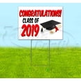 thumbnail image 1 of Congrats Class Of 2019 V2 (18" x 24") Yard Sign, Includes Metal Step Stake, 1 of 6