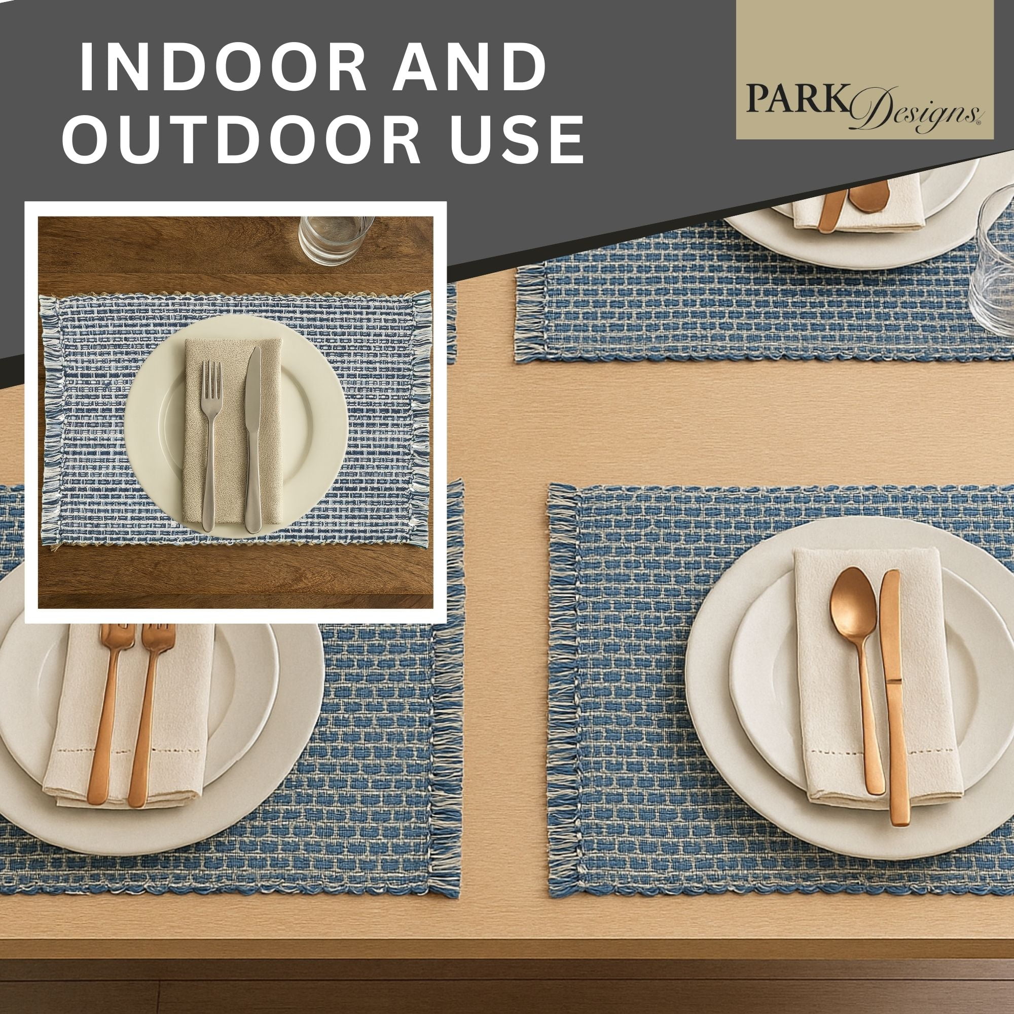 Park Designs Denim Tweed Placemat Set of 4