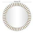 thumbnail image 4 of DecMode 31" x 31" White Wall Mirror with Beaded Detailing, 4 of 8