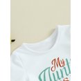 thumbnail image 6 of Bslissey Toddler Baby Girls Summer Outfits 6M 12M 18M 24M 3T Short Sleeve Letter Print T-shirt with Elastic Waist Shorts 2Pcs Infant Casual Short Pants Sets, 6 of 10