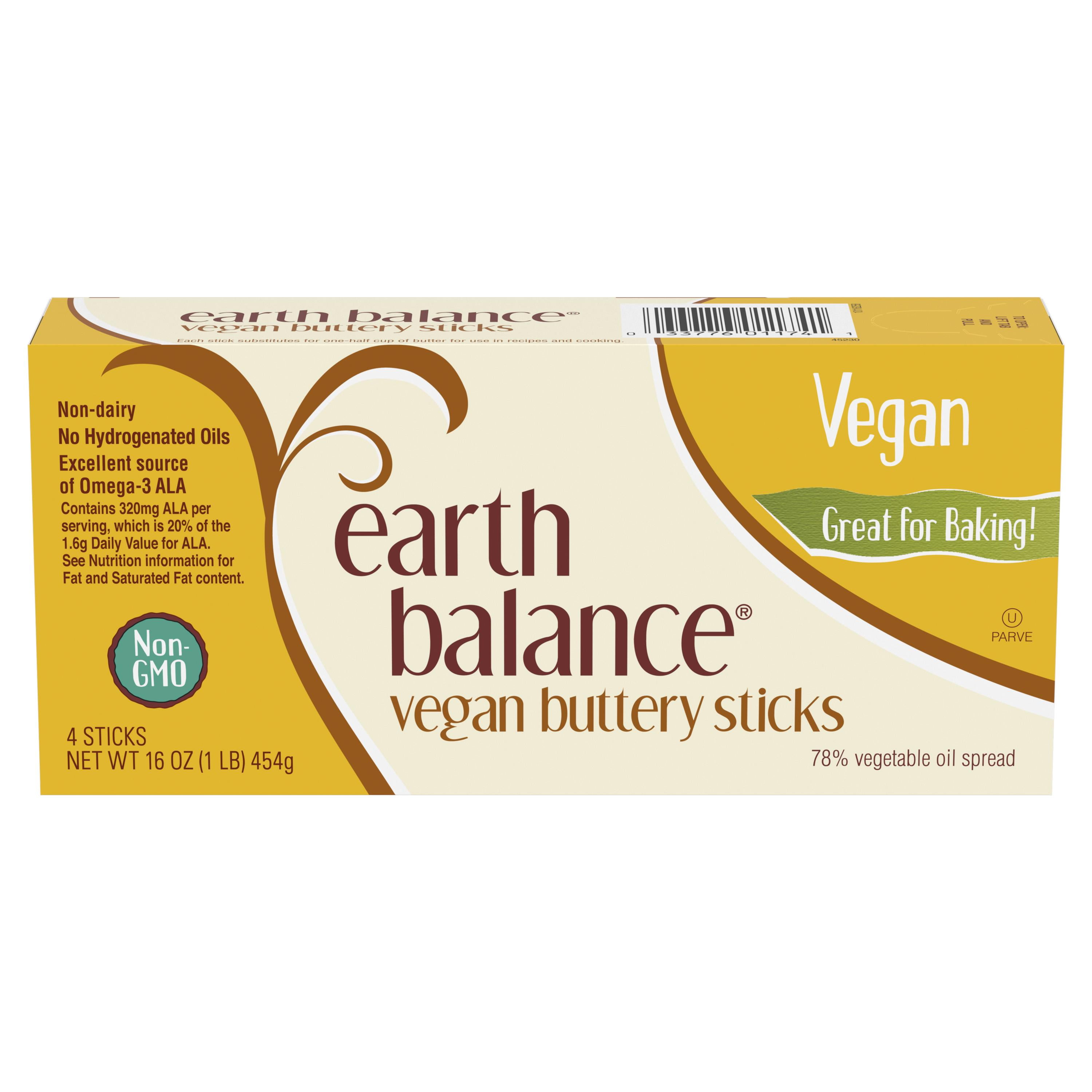 Earth Balance Vegan Buttery Sticks, 16 oz, 4 Count