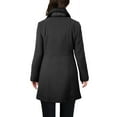 thumbnail image 2 of London Fog Women's Classic-Style Wool Button Coat with Coordinating Scarf (Charcoal, L), 2 of 2