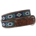 thumbnail image 2 of Twisted X Blue Beaded Leather Belt - Accessories Belt Men - Xibb101, 2 of 2