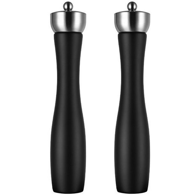 Molinillos de sal y pimienta recargables, molinillos de sal sólidos y duraderos adecuados para sal marina, pimienta en grano