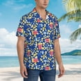 thumbnail image 3 of Honeii Cute Popcorn Print Men’s Hawaiian Shirt,Classic Button-Down Short Sleeve Shirt, for Beach, Vacation, and Outdoor Activities,X-Large, 3 of 7