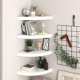 thumbnail image 4 of Supvox 3Pcs White Corner Floating Shelves Composite Board Wall Mount for Home Office Display, 4 of 6
