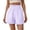Purple, variant on Iugvhana Women's High Waisted Striped Shorts Ruffle Hem Elastic Waistband Loose Fit Summer Casual Shorts Relaxed Fit Beach Shorts Blue S