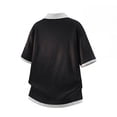 thumbnail image 5 of IhhxPro Men's V-Neck Collared Shirt Stretchable Contrast Stripe Tee Casual Golf Workout Athletic Slim Fit Breathable Short Sleeve M-3XL, 5 of 9