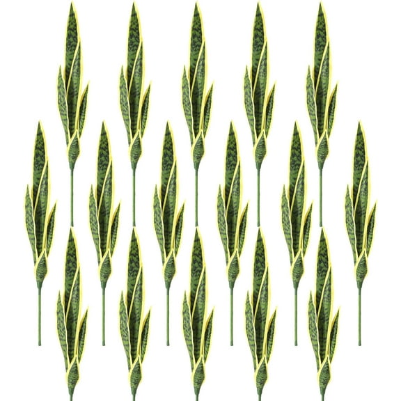 Faux Snake Plant 30 Inch Artificial Snake Plant Tall Faux Agave Plant Fake Sansevieria for Outdoor Indoor Home Office Succulents Greenery Store Decoration (Light Green, 8)