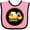 Pink and Black, variant on Inktastic Construction Digger Truck Boys Baby Bib