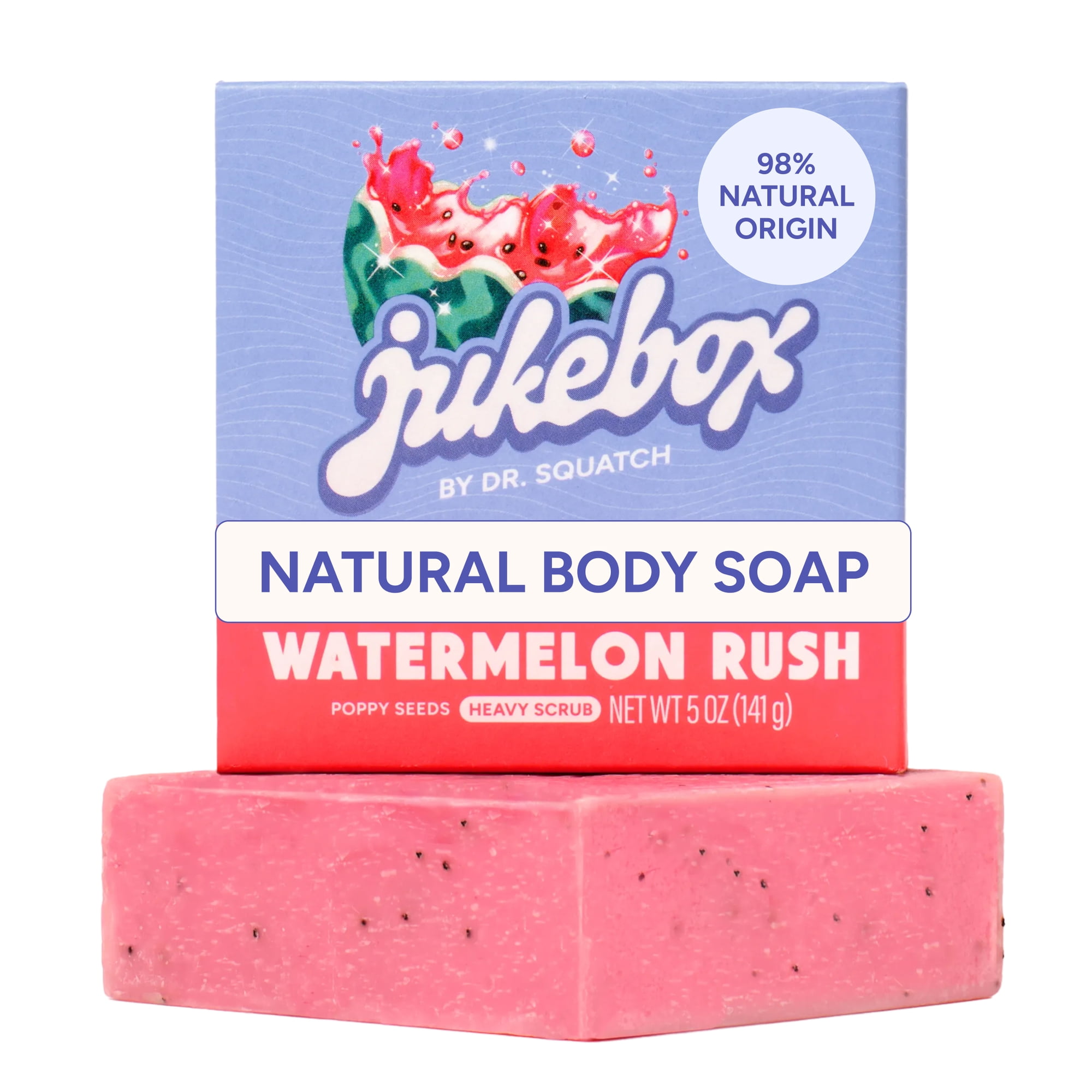 Jukebox Womens Bar Soap, Natural Bar Soap for Women, Watermelon Rush, 5 Oz